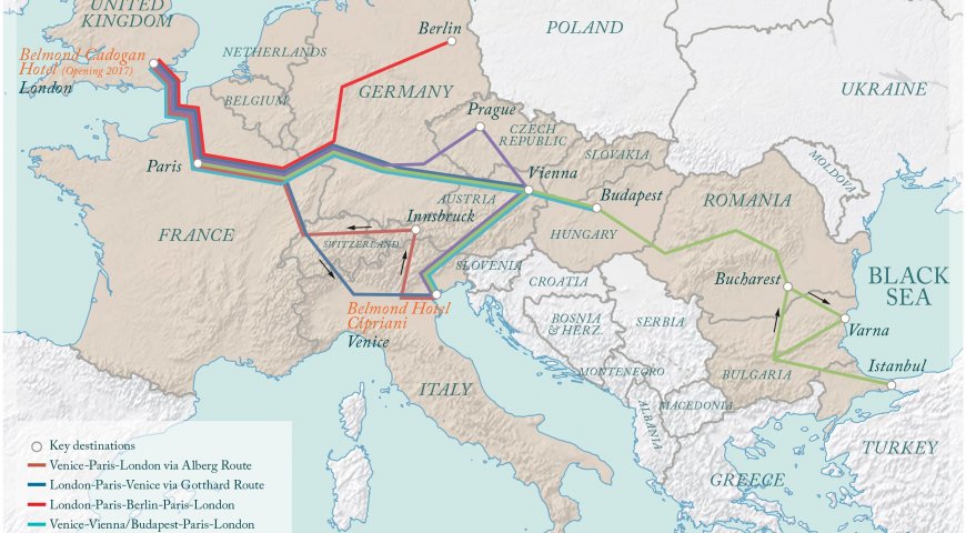 Belmond Orient Express - mappa rotte